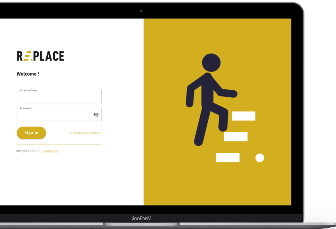 re.place screen signin left